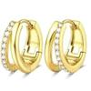 Drperfect 1Pair Flat Back Earrings for Women Surgical Steel Earrings for Sensitive Ears Hoop Stud Cartilage Tragus Piercings