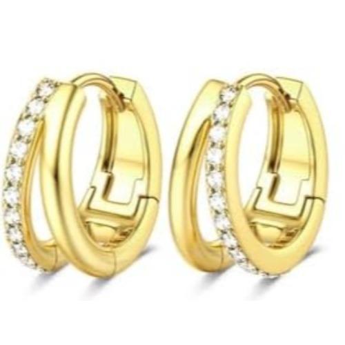 Drperfect 1 Paar Ohrstecker mit flacher Rückseite für Damen Ohrstecker aus chirurgischem Stahl für empfindliche Ohren Creolen Stecker Knorpel Tragus Piercings beige