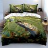 Large Fish Hunting Underwater Bedding Set For Kids Luxury Gift 3Pcs Digital Print Comforter Set Soft Comfortable Breathable
