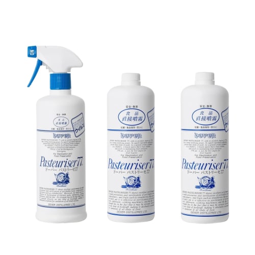 

Dover Пастеризуйте 77, Набор из 3 бутылок (500мл), 1 флакон + 2 запаски, Высокая чистота 77% Сделано в Японии