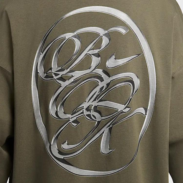 Nike Devin Booker Minimalist Pullover Crew Neck Long Sleeve T-Shirt Men Tops Medium-Olive HJ3345222