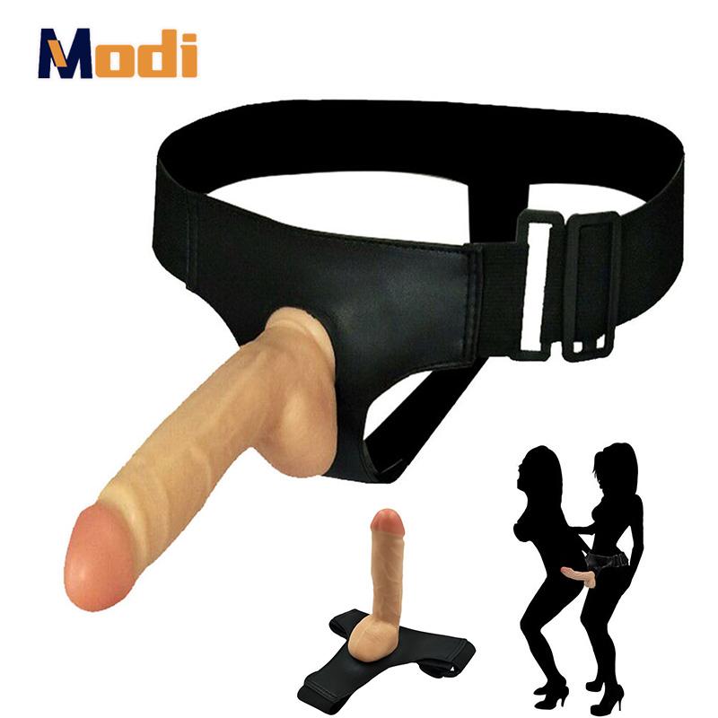 MoDi Men Strap On Dildo Panties Wearable Massager Penis Penetration For Couples Dildos Lesbian Women