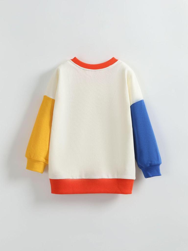 Boys' Embroidered Round Neck Hoodie - Autumn/Winter Collection for Kids