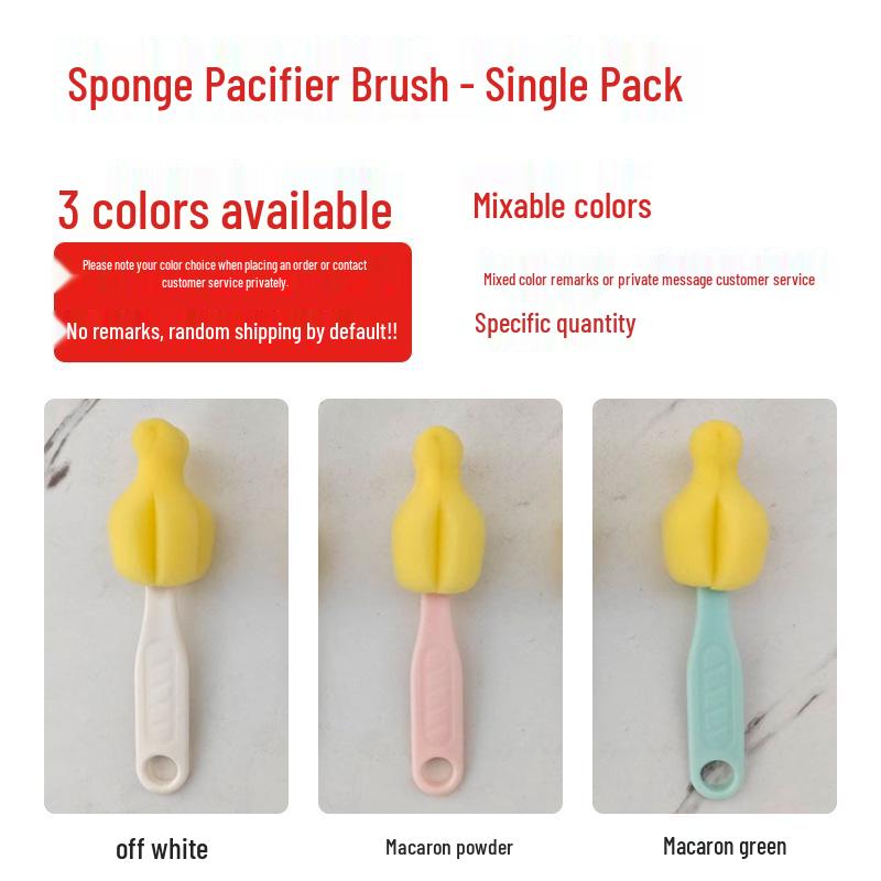 Baby Bottle Cleaning Brush Set – 5 Pieces Including Nipple, Straw, Cup Rim, and Sponge Brushes