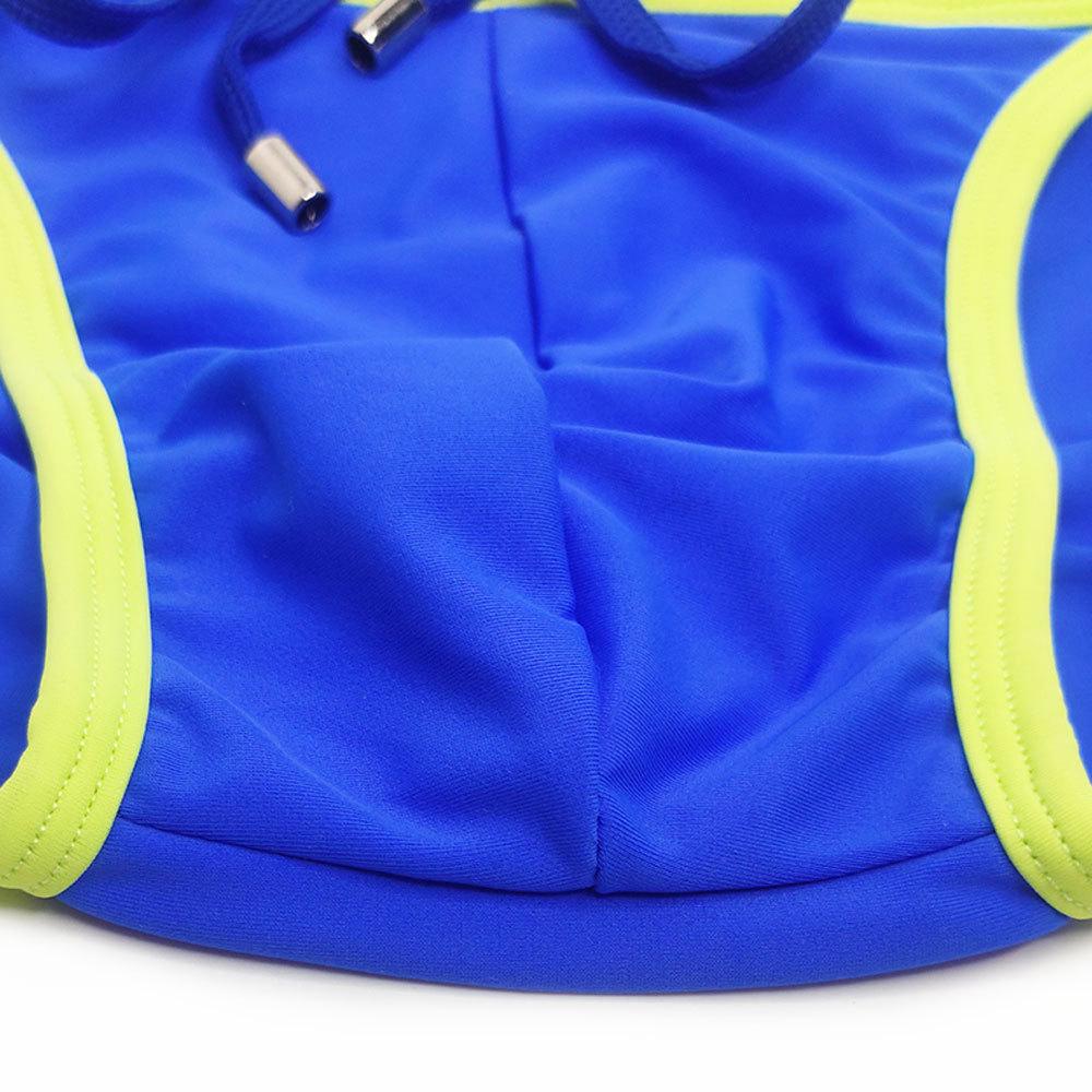 UXH Men's Sexy High-Cut Color Block Triangle Swim Briefs - European & American Fashion