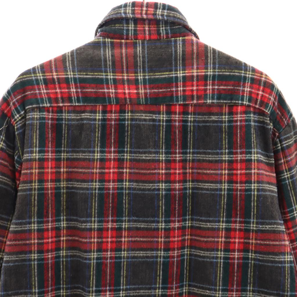 FRUIT OF THE LOOM 70s vintage Check Pattern Long sleeve Flannel shirt M Men's Used