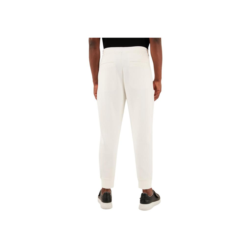 Emporio Armani Solid Color Slim Fit Elastic Waist Cuffed Casual Pants Men bottoms Beige 8N1PT0-1JHSZ-0101