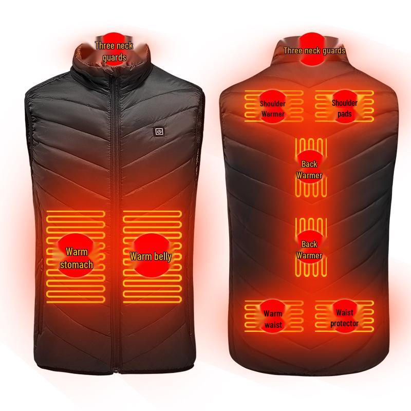 9-Zone USB Heated Vest: Unisex Electric Smart Heating Cotton Apparel