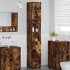 Bathroom Cabinet with Door Smoked Oak 30 X 35 X 192 Cm