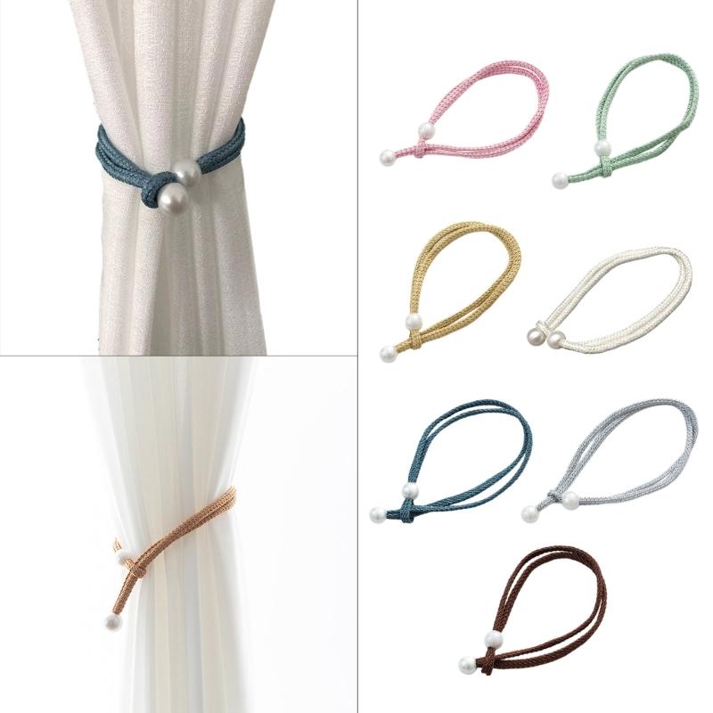 Bead Curtain Holders Woven Curtain Tapes Tiebacks with Drawstring  Decorative Curtain Holder for Home Window Decorations