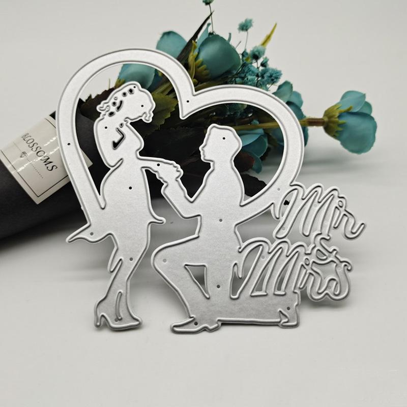Love Money Proposal Site Metal Stencil Embossing Cutting Dies for Diy Scrapbooking Paper Card Embossing Craft Decor