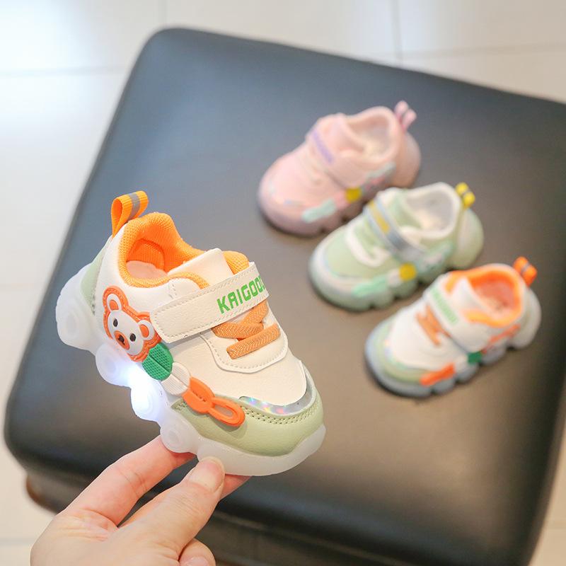 2025 Autumn Girl Baby Light Shoe Infant Soft Sole Walking Shoe for Baby Boy Baby Sport Shoe Casual Sneaker Tenis Masculino Tênis