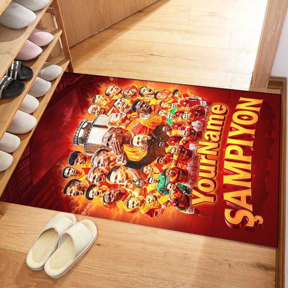 Galatasaray 397 Customized Name Carpet Perfect for Game Room Entryway Decorate Room Kitchen Antislip Carpet Anime Office Decor
