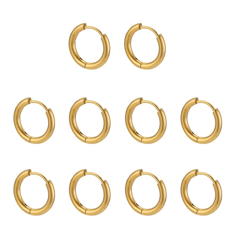 10Pcs Stainless Steel Hoop Earring Women Earring Men Punk Hiphop Gifts Fashion Jewelry Gift Piercing Earring