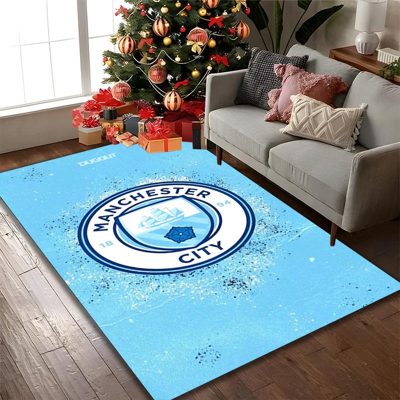 1pc Office Carpet, Manchester United Manchester City Chair Rug, Living Room Printed Area Rug, Home Chair Floor Mat