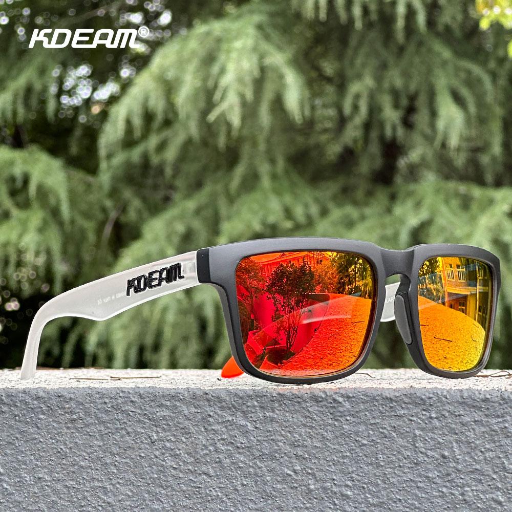 

Солнцезащитные очки KDEAM Unisex Square с поляризованными линзами, подходящие для вождения, рыбалки, солнцезащитные очки с защитой от синего света, компьютерные очки