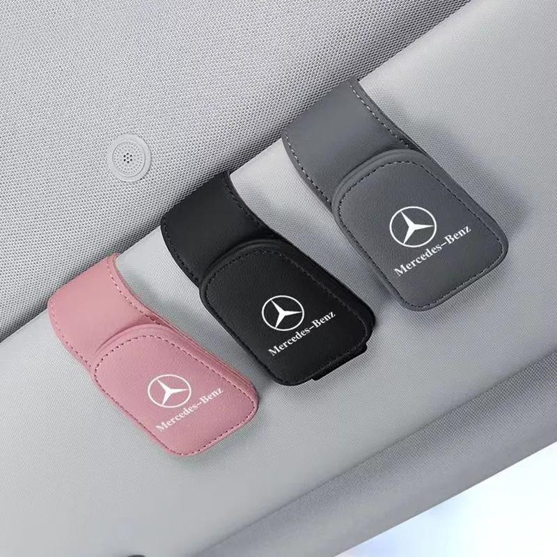 FIQ4  Hot 2025 Car Sun Visor Glasses Clip Ticket Card Storage Clamp For MERCEDES BENZ W203 W204 W205 W209 W210 W211 W212 W176 W166 W16