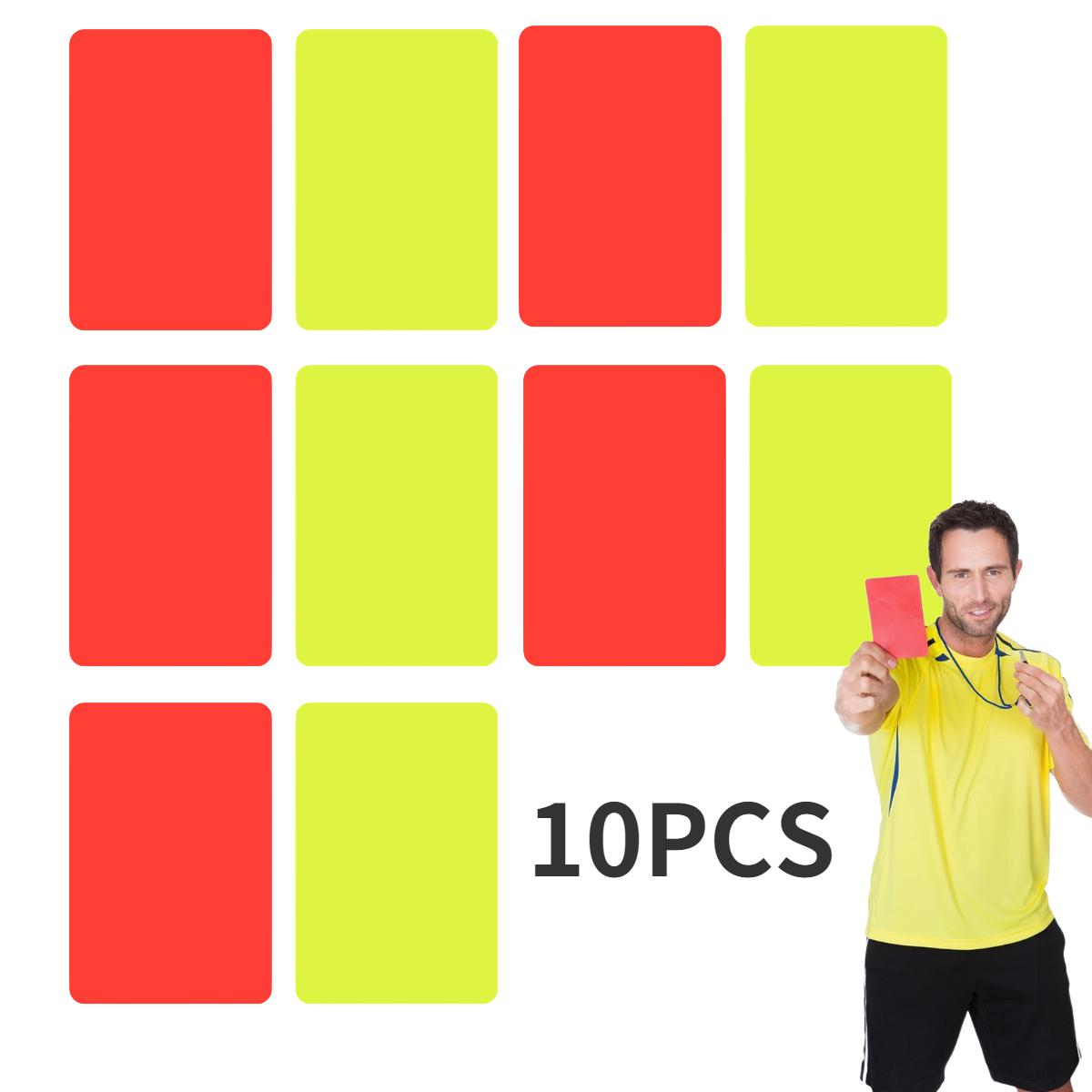 

20/10шт ПВХ футбольний рефері червоні жовті картки футбольний матч тренувальний інструмент 8x11 см попередження та викидання картки футбол 10Pcs