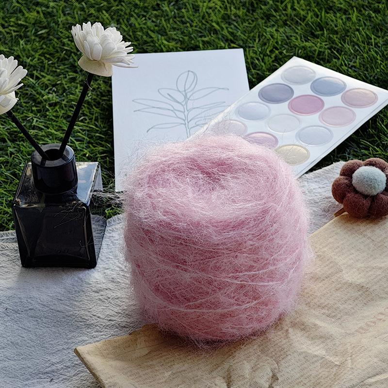50g/roll Blended Synthetic Long Fur Mink Velvet Yarn Fine Mohair Handmade DIY Knitted Sweater Scarf Hat Long Fur Crochet Yarn