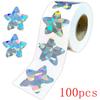 50-500Pcs Holographic Golden Star Stickers For Kids Reward Foil Star Stickers Labels For Wall Crafts Classroom Supplies 1Inch