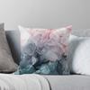 Blush and Payne's Grey Flowing Abstract Painting Throw Cushions & Pillows Without Core