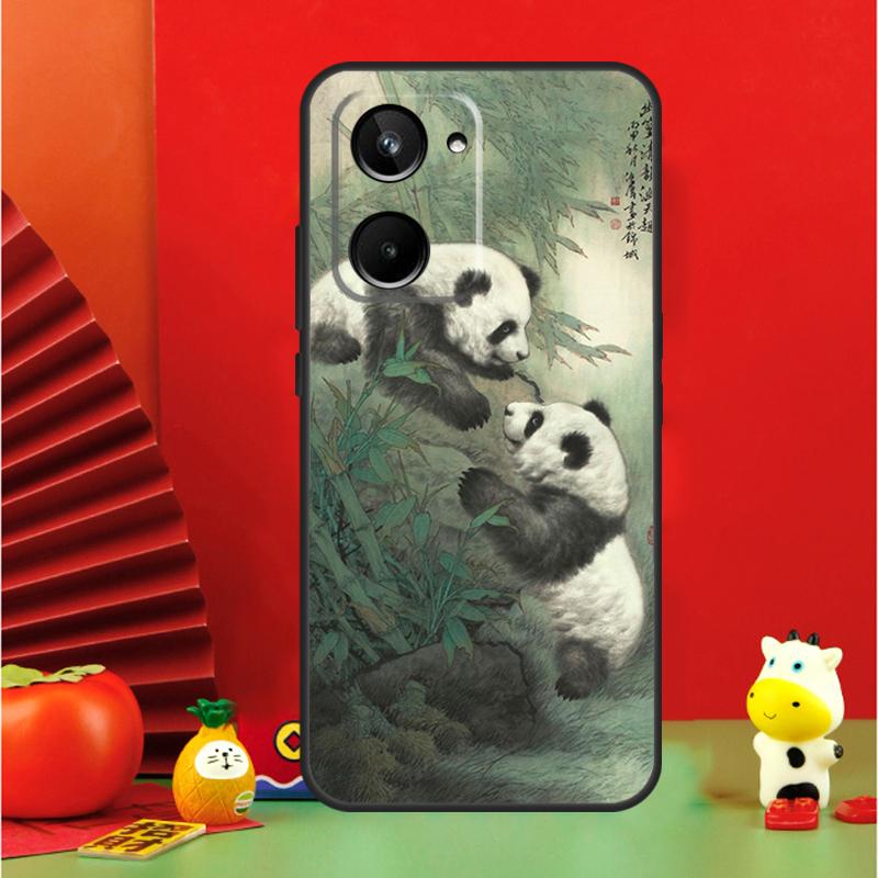 Panda Animal Cute Bear For Realme 10 11 12 13 14 Pro Plus 15 GT7 Pro GT6 C65 C67 C63 C61 C55 C51 C53 C35 C75 Case