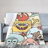 Cartoon Cute SpongeBob SquarePants Blankets Flannel  Warm Throw Blanket for Bed Bed Rug
