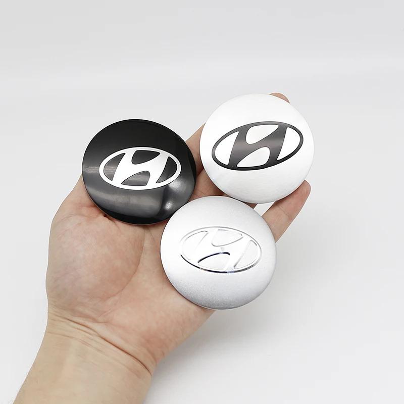 4Pcs 56/60/65mm Car emblem Wheel hub Center Cap Badge covers sticker Styling For Hyundai Accent Elantra Veloster Getz Tucson i20