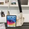 Men Solid Color Shoulder Bag Women Large Capacity Water-Repellent Commuter Crossbody Bag