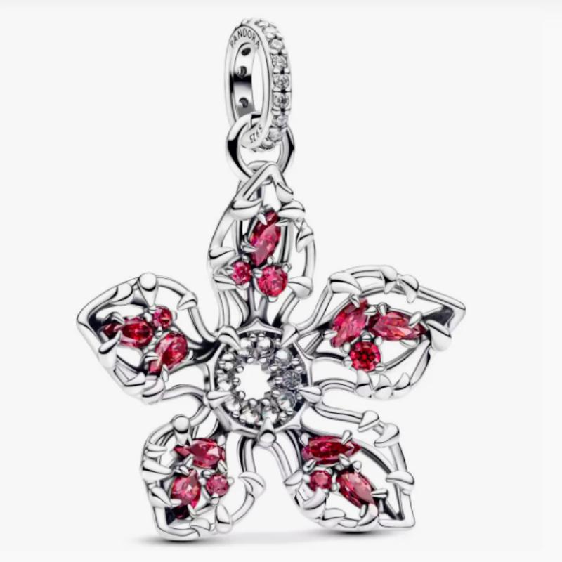Charms Plata De Ley 925 Silver Monster Activity Flowers Pendant Beads Women's Bracelets Bangles DIY Jewelry Gift