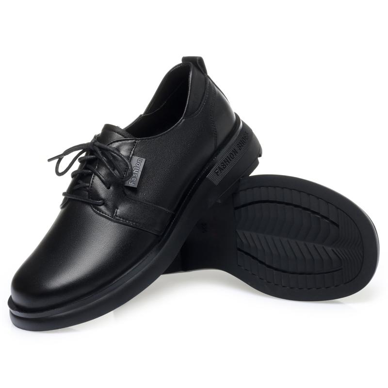 Fashion AIYUQI Women Spring Shoes Wedge 2025 New Casual Lace-up Non-slip Women Shoes Round Toe Genuine Leather Work Shoes Ladies