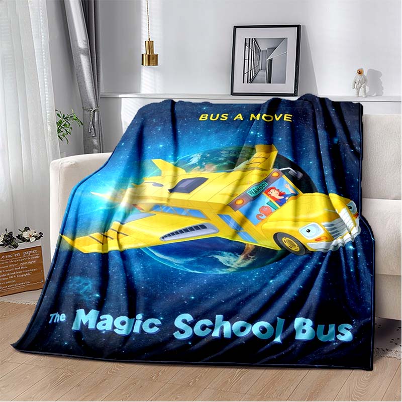 The Magic School Bus Blanket,Soft and Warm,Suitable for All Seasons,A Precious Gift for Sons,Daughters, Family,and Friends.