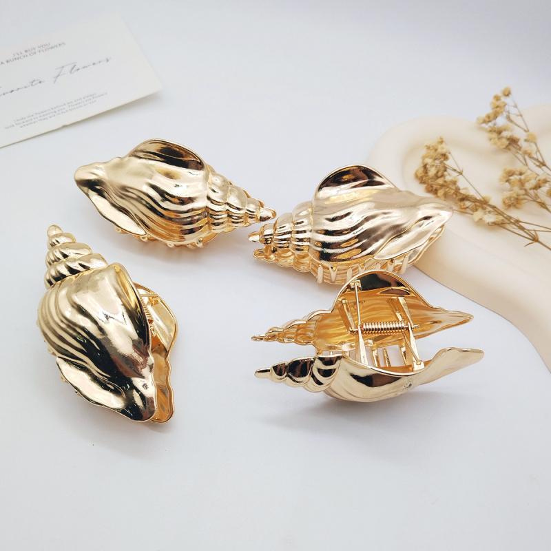 New Marine Wave Alloy Hair Clip European Style Bold Back Hair Pin Shark Clip