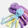 Squeaky Dog Toy Octopus Plush Durable Interactive Teeth Cleaning Chew Toys for Small Medium Large Dogs Mental Enrichment Puppy Birthday Gift