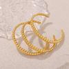Trendy Adjustable 18K Gold-Plated Titanium Threaded Bracelet