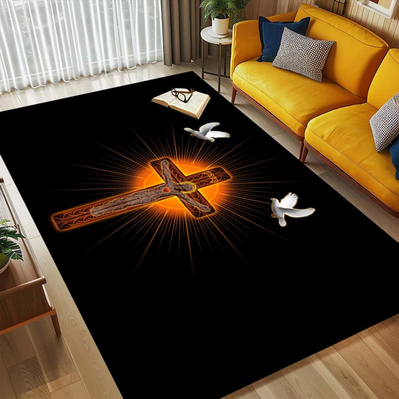 Cross Light Living Room Nonslip Area Rug Soft Carpet For Bedroom Game Playroom Sofa Office Home Decor Doormat Christmas Gift C9301650