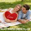Herzförmiges, Weiches Plüsch-Liebeskissen, Dekorative Decke für Valentinstag, Hochzeit, Schlafzimmer & Sofa, Geschenk für Sie/Ihn