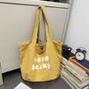 Canvas Shoulder Bag Large Capacity Letter Tote Bag Commuter Shopping Bag Women's Bag