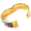 Great HERMES bracelet Location Enamel GM Fan pattern cloisonne bangle Women Used
