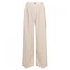 [Shop  ] Women S Back Banding Front Pin Tuck Lightweight SlackS Wide pantS Pic Wpt 21223 Beige