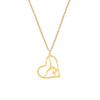 Fashion Minimalist Heart Pendant Necklace Women Gymnastics Theme Jewelry
