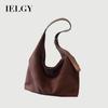 Ladies Tote Bag Suede Bucket Bag Large Capacity One Shoulder Armpit Retro Commuter