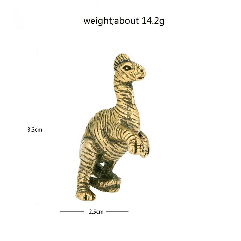 

Статуэтка динозавра юрского периода из цельной латуни для офиса, украшения для рабочего стола, поделки для чайных домиков, фигурки животных, миниатюры, детская игрушка в подарок