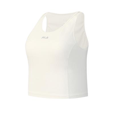 Fitness Simple Comfortable Training Tight Sports Tank Top With Chest Pads Women Tops Egrets-White A11W611104FWT