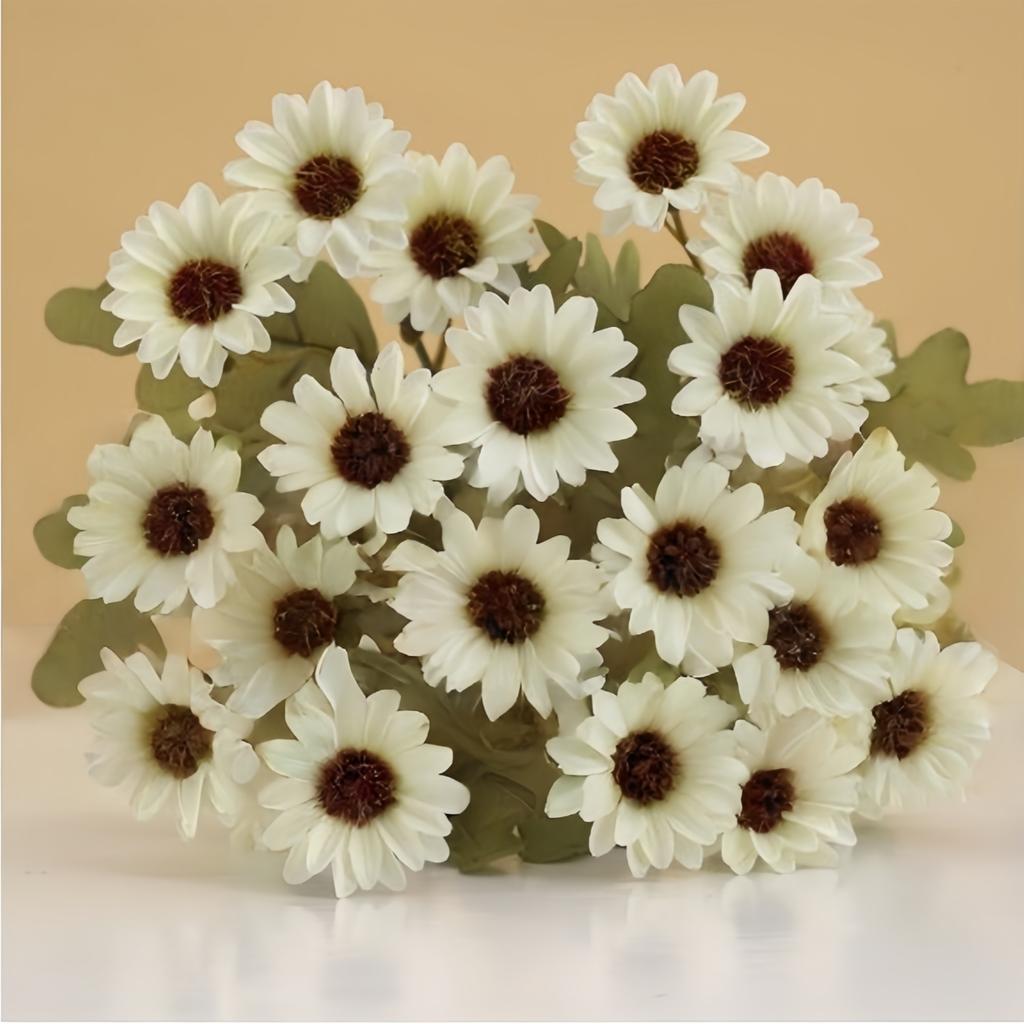 1/3PCS Artificial Silk Gerbera Daisy Flowers Bulk Realistic Fake Floral- for Outdoor Home Indoor Garden Porch -Decor
