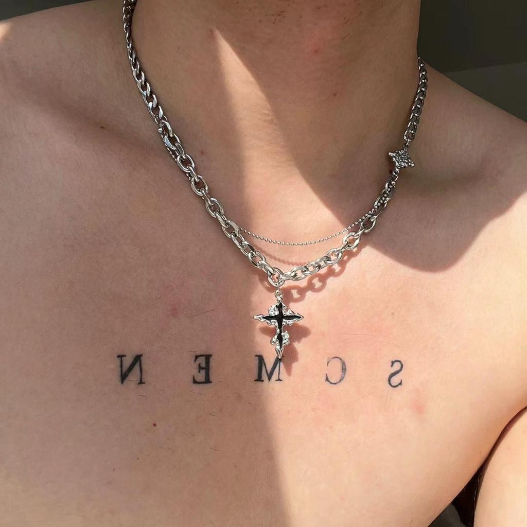 Punk Style Hip-Hop Choker Necklace for Men - High-End Clavicle Chain, Y2K Subculture Jewelry, Sweet & Cool Collar