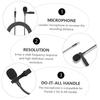 HOMSFOU Lavalier Microphone, Recording Microphone, Conference Microphone, Gimbal Camera Microphone, 35mm Condenser Microphone, Clip Microphone, Live