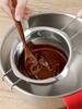 304 Stainless Steel Chocolate Melting Bowl Bakeware Wax Candle Candy Butter Cheese Melts Pan Long Handle Pot Silver Kitchen Tool