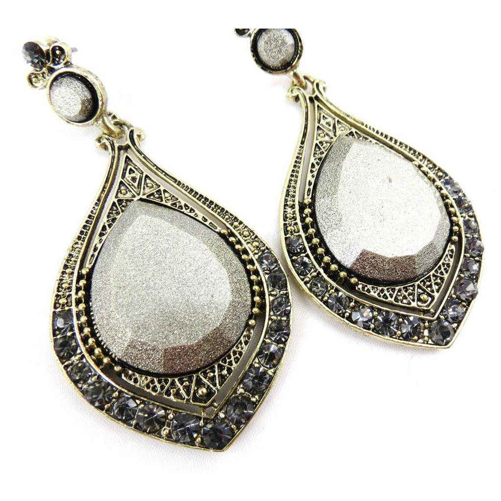 Les Trésors De Lily [J3576] - Golden 'Sissi' Designer Earrings