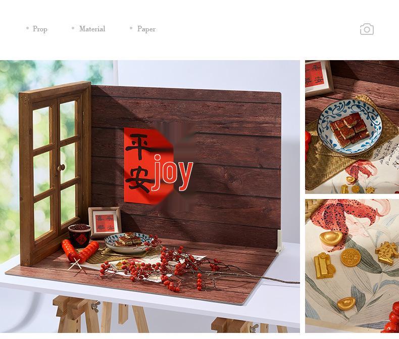 Solid Wood Window Photography Props: Indoor Scene and Background Board